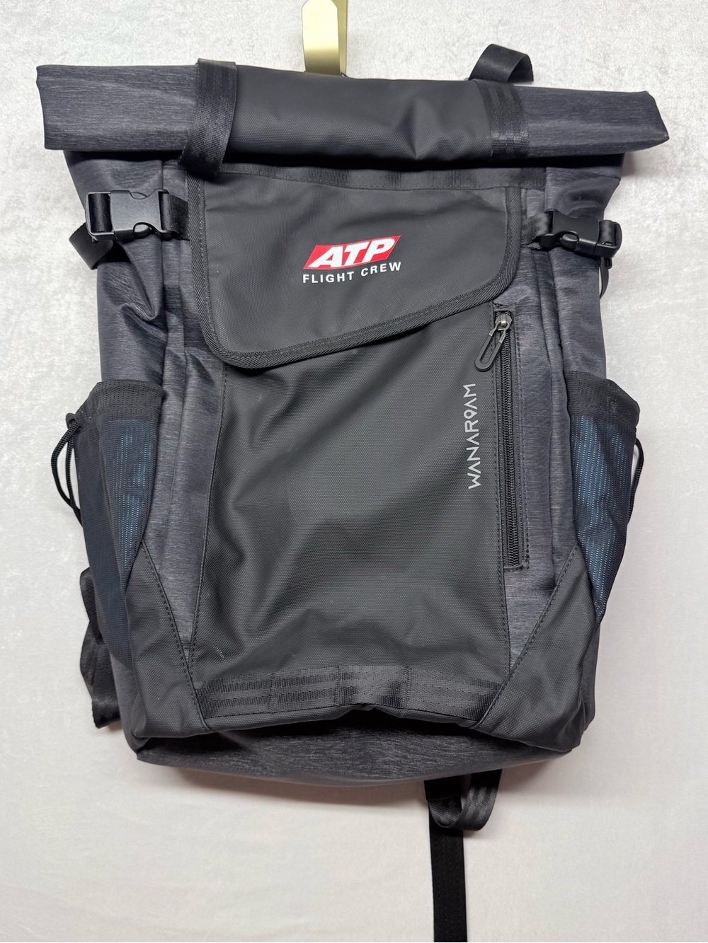 Wanaroam ATP Flight Crew Men's Black Roll-Top Backpack
